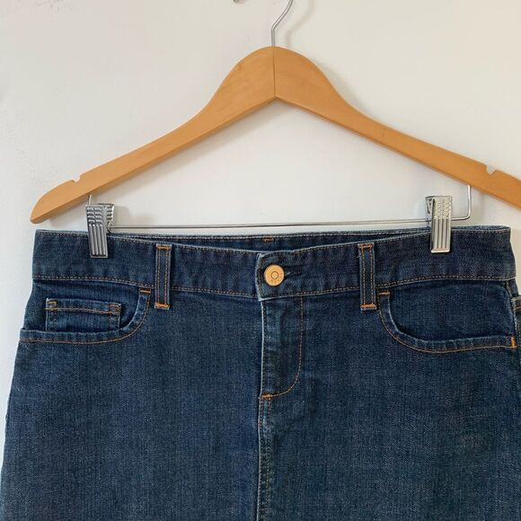 J. Crew Dark Wash Denim Mini Skirt - Picture 3 of 6